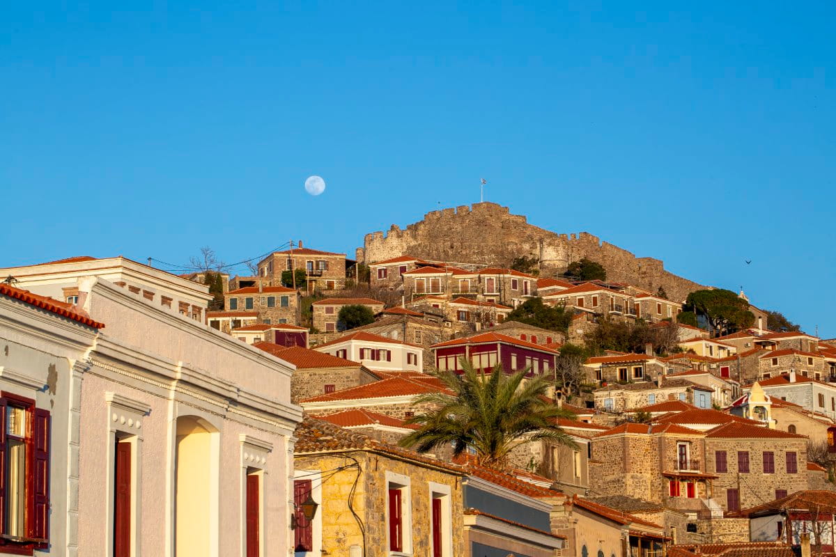 Monastiraki square in Athens at sunset